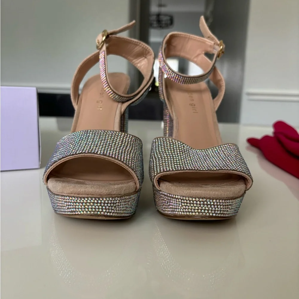 Summit Rhinestone Platform Sandals - Picture 4 of 9